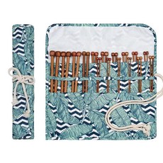 [ 935734 ] Aeelike 대나무 뜨개질 바늘 18쌍 세트 - 25.4cm(10인치) 나무 싱글 포인트 롤백 포함 초보자를 위한 휴대용 (2mm 10mm)