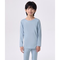 무신사 스탠다드 키즈 [힛탠다드] 크루 넥 티셔츠 이너 웨어 [블루 그레이]
