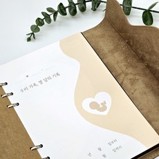 초음파앨범 인포시트 속지 4매 세트 A5 6공 태교 수첩 프로필 정보 다이어리 꾸미기