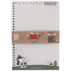 達課 DK 史努比26孔橫線內頁 活頁筆記內頁紙 B5孔夾補充頁, 露營