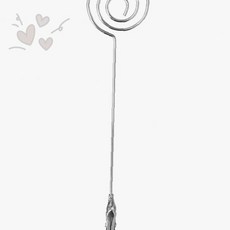 나선형 와이어 메모 홀더 클립 사진 전시 카드 거치대 은빛 메탈 스프링 받침, 1개, 상세페이지 참조