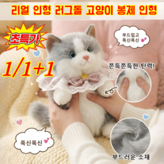 대인기의 리얼 토크고양이 리얼 인형 러그돌 고양이 봉제 인형 봉제인형 고양이 인형 생일선물, 40cm, 2*검정색 (타로색 턱받이)