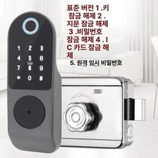 디지털 도어락 지문인식 무타공 베스틴 직방 현관 번호키, 단면 지문 표준판+방문 설치