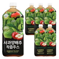 파모빗 저온착즙 사과양배추즙 100 대용량 1000ml 6병, 6개, 1L