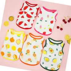 강아지겨울옷 코튼 과일나시 강아지옷 (BND-S49), 그린