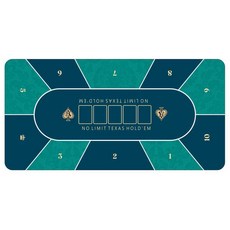 홀덤 식탁보 매트 바카라 테이블보 게임 텍사스 보드, 라인 블루 1.2x0.6m  원단 2MM, 1개