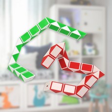 접이식 입체 퍼즐 뱀 장난감 돌리기 어린이 집중력 향상 유치원, 레드