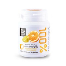 DC24 DAILY CARE 자일리톨 츄잉껌 아스파탐 및 무설탕 신선한 과일 맛 GMO 프리 글루텐 프리 비건 60피스 1팩, DC24 DAILY CARE 자일리톨 츄잉껌, 아스파탐