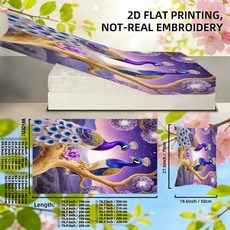 프린트 매트리스 베개 커버 3종 세트 가지에 앉아 있는 공작새 두 마리 패턴 봄과 여름 침구, [07], 100cmX190cm(맞춤형)