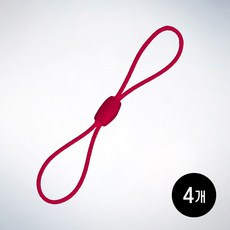 폰고리 고무줄, 4개, RED