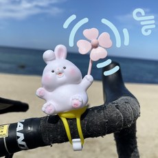 자전거 오토바이 킥보드 악세사리 바람개비 소품, 1개, 11. 토끼 클로버