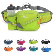 에픽스 등산 스포츠 생활방수 힙색 허리 물통 물병 여자 남자 힙색 커플 벨트형, 녹색
