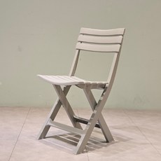 튼튼한 야외 테라스 카페 접이식 의자 정원 플라스틱 아이비 폴딩 체어, 그레이, 1개
