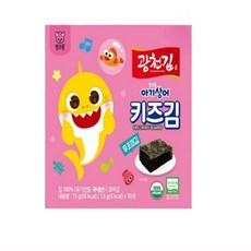 광천김 핑크퐁 아기상어 무조미 키즈김, 2개, 15g, 무조미김