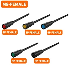 수암 전기 센서 커넥터 소켓 M6 항공 플러그 2 3 4 5 핀 IP65 20cm 와이어 포함 10/100, 04 2P, 02 5 Sets, 02 M8 Female 20CM