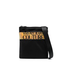 베르사체진쿠튀르 로고 프린트 지퍼 숄더 백