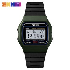 SKMEI 簡約時尚運動電子錶 50米防水 鬧鐘計時功能