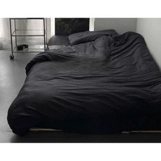 블랙 이불 세트 침구류 호텔 검정 신혼이불 순면, 1.5m(5피트), 1.5m(5피트)