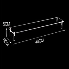 화분 선반 1 4 계층 아크릴 디스플레이 스탠드 컵케익 향수 인형에 대 한 내구성 랙 투명 사다리꼴 블라인드 박스 스토리지, 40x8x5cm 1 Tier