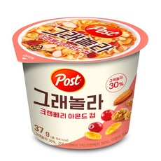 포스트 크랜베리 아몬드 컵 시리얼, 37g, 1개