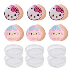 (개별케이스)쫀득쫀득 아기궁둥이 왕모찌 쿠션퍼프, 6개, 핑크(3)+연핑크(3)