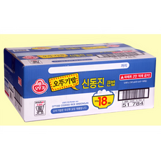 오뚜기 맛있는 오뚜기밥 신동진 큰밥 대용량 간편식 즉석밥 흰쌀밥 닥터맘, 1세트, 5.4kg