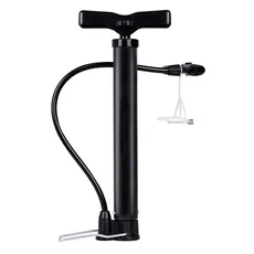 자전거 공기 펌프 T 자형 핸들 편안한 그립 휴대용 미니 소형 타이어 팽창기 산악 도로 1PC, 02 Black-Red, 02 Black