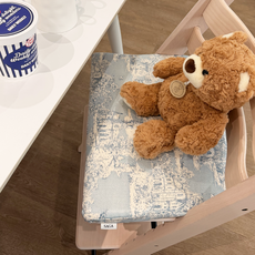 [확장형] 사가 엔젤릭 스토케 키즈용 트립트랩 방수 쿠션 이유식 아기 의자 커버, 블루