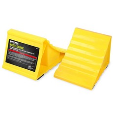 RV 및 트레일러용 미끄럼 방지 노란색이 RV용 휠 타이어 대부분의 스톱퍼 자동차 DS-93 초크 에 있는 헤비 PR1ME 베이스가 듀티 2팩 DS-7M 캠핑 경량 밝은 트럭, wheel Chock 2 Pack