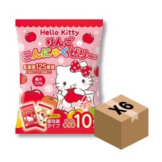 요코 헬로키티 곤약젤리 사과맛 저칼로리 간식, 6개, 160g