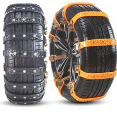 모모 스노우 타이어 휠체인 1p, 01) 블랙 1p