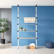 넘버원 폭조절 4단 수납 선반형 행거, 혼합 색상