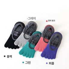 논슬립 필라테스 요가 삭스 양말 발가락 미끄럼방지, 1개, 그레이 3켤레