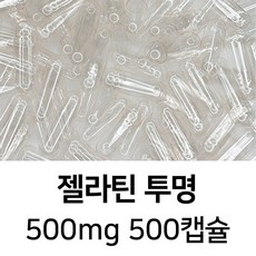 라이프건강 식약청허가 젤라틴 공캡슐(500mg 투명) 500캡슐, 1개