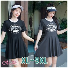 瑪嘉妮Majani 中大尺碼泳衣泳裝-修飾甜美二件式2XL 9XL 泡溫泉 超取刷卡, 黑色,5XL