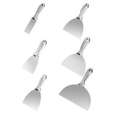 플랫 입 석고 스크레이퍼 스테인레스 스틸 조인트 나이프 부드러운 벽 바닥 긁기 작업에 적합 퍼티, 5) 6 ins