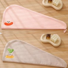 KP精選 爆款搞怪卡通幹髮帽 吸水速乾珊瑚絨洗頭帽 加厚柔軟兒童浴帽, 組合裝[人間魷物+真的酸Q], 1個