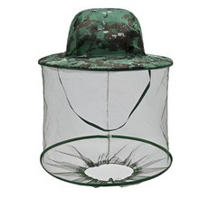 마트정 아웃도어 모기장 방충 모자 등산 낚시 벌초 양봉 농사 MTJ-SHA26327, 아미그린