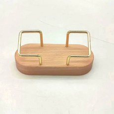創意黑胡桃實木卡片架商務辦公名片收納盒, 1個, 櫸木橢圓12x5x5cm