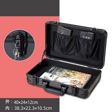 臺灣出貨 多功能鋁合金工具箱 帶鎖 手提收納箱 防水箱 防震工具箱 帶防震海綿, 1個