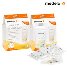 메델라 위생 모유저장팩 180ml 50매(지퍼팩), 2개, 50매