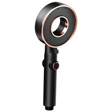 와이피 절수 증압 샤워기 헤드 3단 수압조절 쉬운 설치, 1개, 블랙