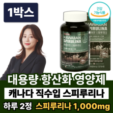 항산화제 캐나다 스피루리나 1000mg 항산화 영양제 캡슐 스피루니나 스피리루나 스피루나, 1박스, 180정