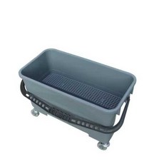 바퀴형 양동이 이동식 물통 청소 버킷 세차 바닥 사각 08060 청소용 통, 옐로우 배수구있음 포함