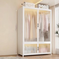 초강력 방습 H N Quality Home 강철옷장 / PC 햇살문 / 3사이즈 (초간단 조립), 위 행거