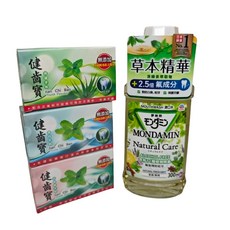 健齒寶牙粉, 1個, 健齒寶3盒加夢納明