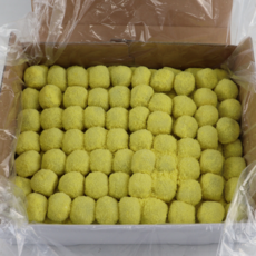 노랑경단 행사떡 돌떡 한입찹쌀떡 앙금경단 답례떡 노랑카스테라경단 3kg, 2개