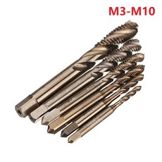 M3-M10 탭 HSS 코발트 M35 기계 Sprial 플루트 탭 미터법 나사 오른손 수리 도구 액세서리, [01] M4, M4