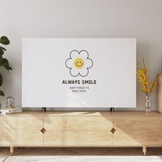 실내용 부드러운 생활용 방진 패브릭 보호 오염방지 가정용 TV커버 60034PC 1(pc), 플라워