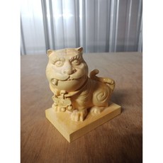 泓展工藝 黃楊木 虎爺 小神像 實木雕刻, 1個
